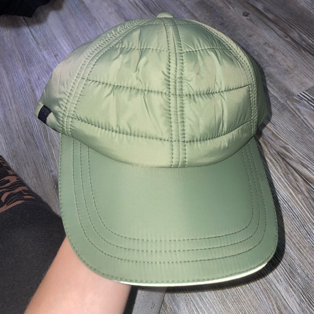 Green waterproof hat